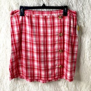 Plaid Skirt High Waisted New With Tag